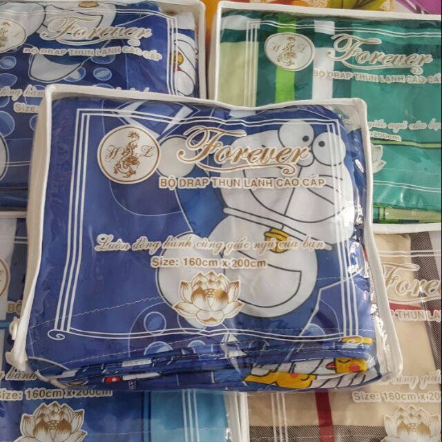 Bộ grap Thun lạnh cao cấp 1m,1m2,1m4,1m6,1m8 x2m (grap+2 vỏ gối nằm+ 1 vỏ ôm) | BigBuy360 - bigbuy360.vn