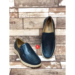 Giày lười nam da vân Clarks (form to bề ngang)