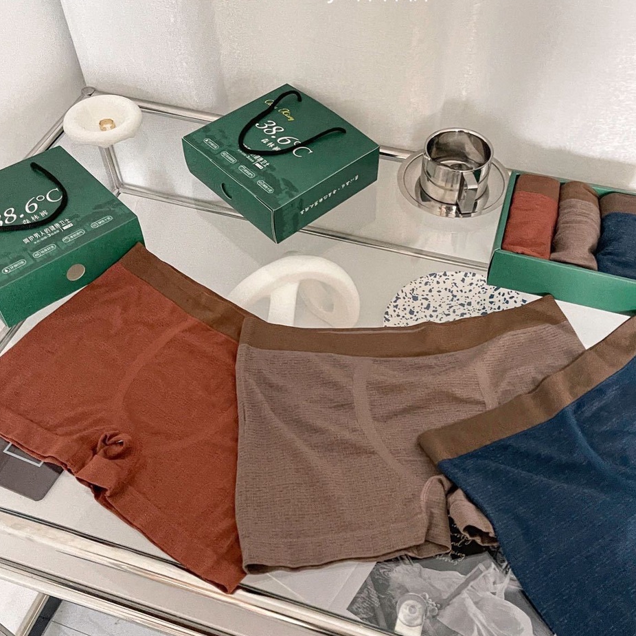 Hộp 3 quần sịp đùi nam boxer,lót nam xuất dư cao cấp co giãn siêu mềm mịn kháng khuẩn PM33A