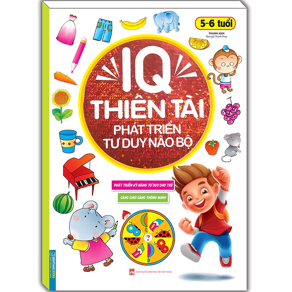 Sách IQ thiên tài phát triển tư duy não bộ cho bé 5- 6 tuổi