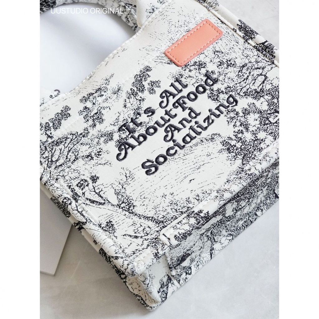 Túi Xách Đeo Chéo Hình Vuông Cỡ Nhỏ Họa Tiết Hoa Graffiti Thời Trang 2022 Cho Nữ