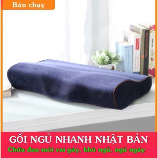 Gối ngủ Nhật Bản cao su non đa năng giúp ngủ nhanh hết mất ngủ, phòng chống thoái hóa đốt sống cổ, hết ngáy ngủ 4.7