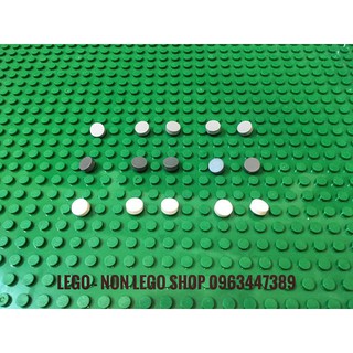Part 1x1 dẹt tròn trơn ( xám nhạt - xám đậm - trắng 20v)