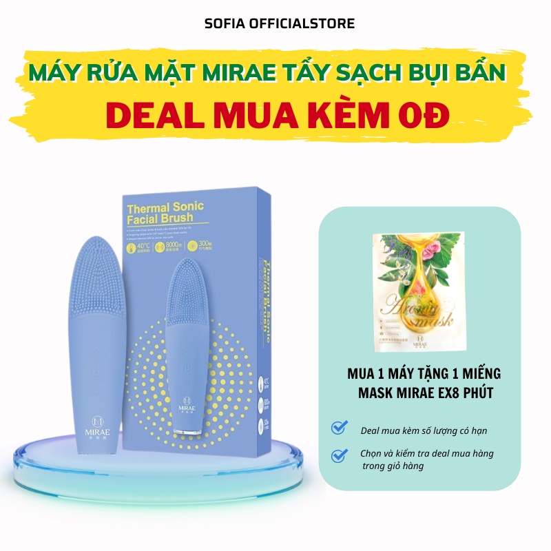 Máy Rửa Mặt MIRAE Chính Hãng Bảo Hành 1 Năm MIRAE THERMAL SONIC FACIAL BRUSH