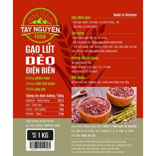 Gạo Lứt Dẻo Điện Biên Eat Clean 1Kg  - Tây Nguyên Food