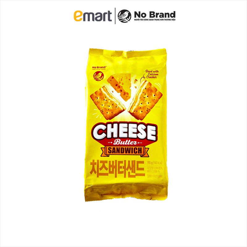 Bánh Quy Kẹp Phô Mai No Brand Túi 190g - Emart VN