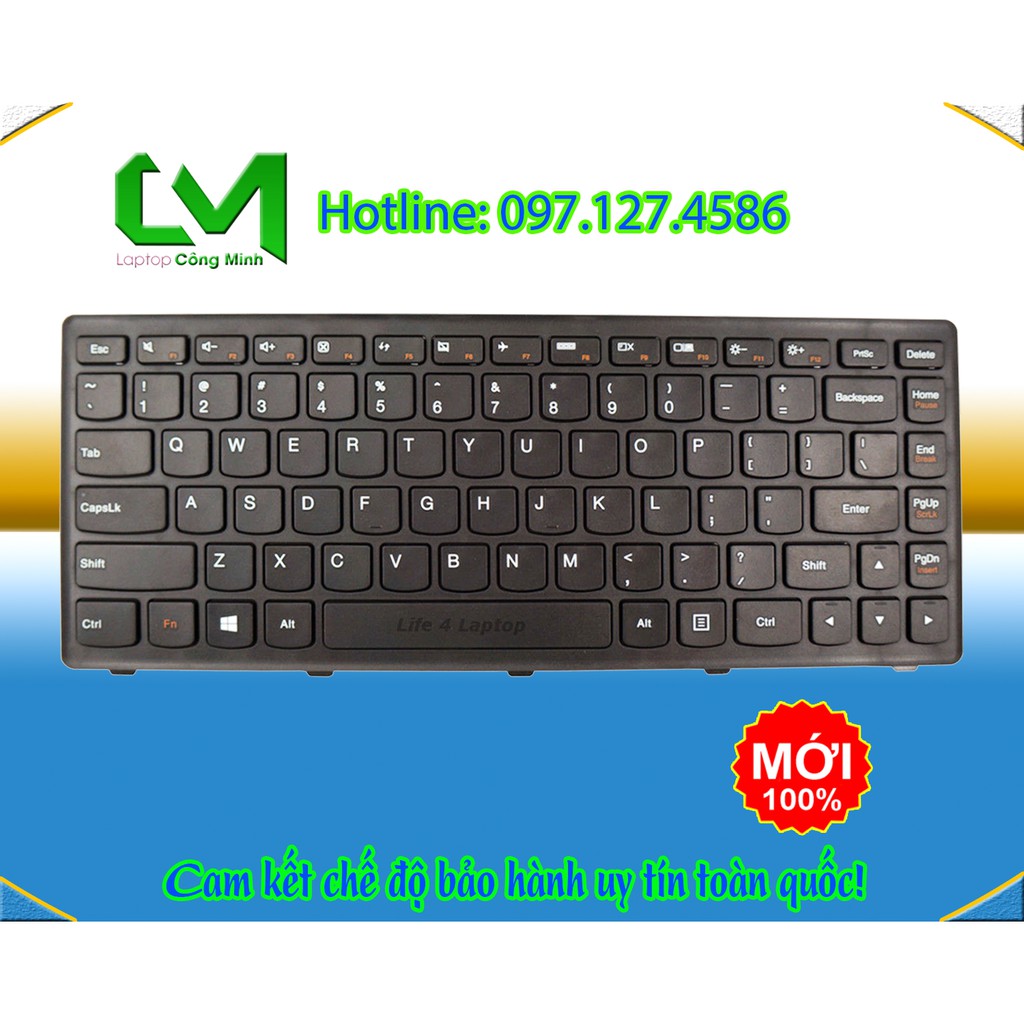 Bàn Phím Laptop Lenovo Ideapad G400S G405S S410p G410s - Bảo Hành 12 Tháng