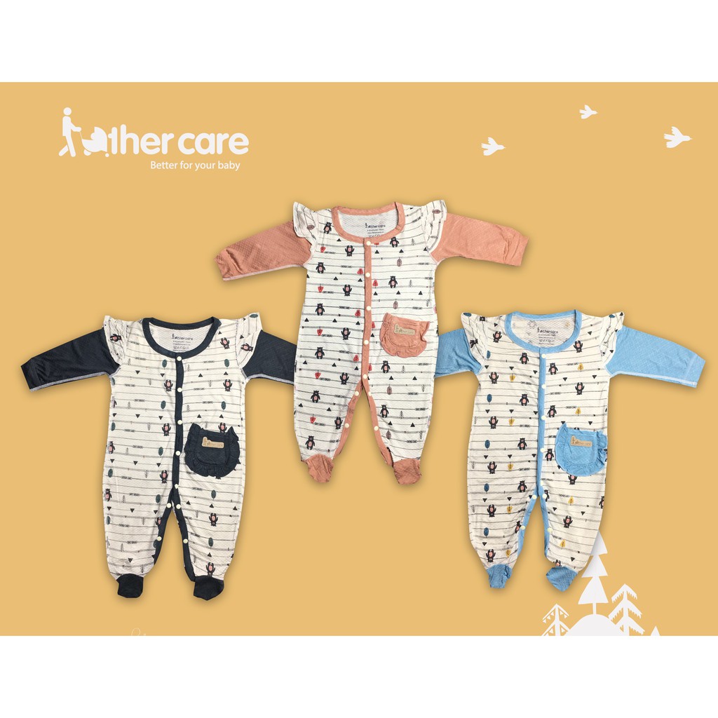 Bộ Body FatherCare bèo Dài tay - Gấu (Họa tiết) FC842