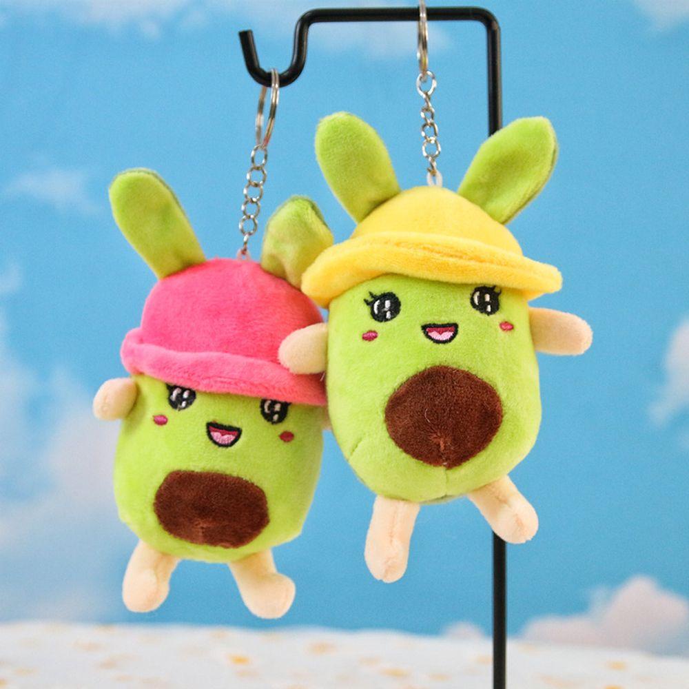 LANFY Móc Khóa Quả Bơ Hoạt Hình Nhồi Bông Đáng Yêu