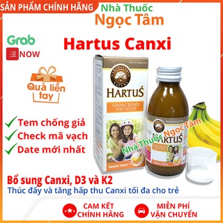 ✔️(Tặng Quà) Siro Hartus Canxi Bổ sung canxi, vitamin D3 và vitamin K tăng tối đa hiệu quả HARTUS STRONG BONES AND TEETH