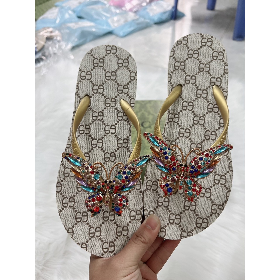 Dép Lào Nữ Dép Kẹp Nữ Mẫu Gc Charm Bướm