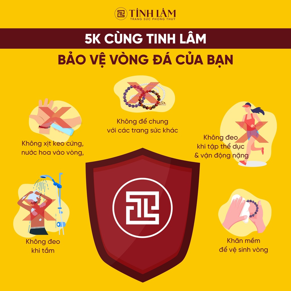 TINH LÂM Vòng Tay Phong Thủy Đá Mã Não Đen 10 Li