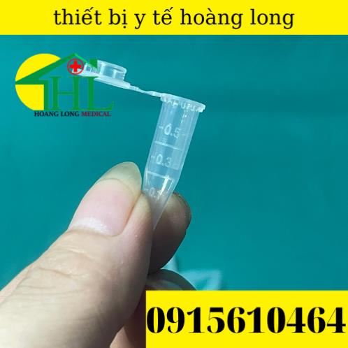 [ Combo 500 ] Ống Lưu Huyết Thanh - Ống Đựng Huyết Thanh - Ống Ly Tâm EPPENDORF 0,5ml Nắp Bật