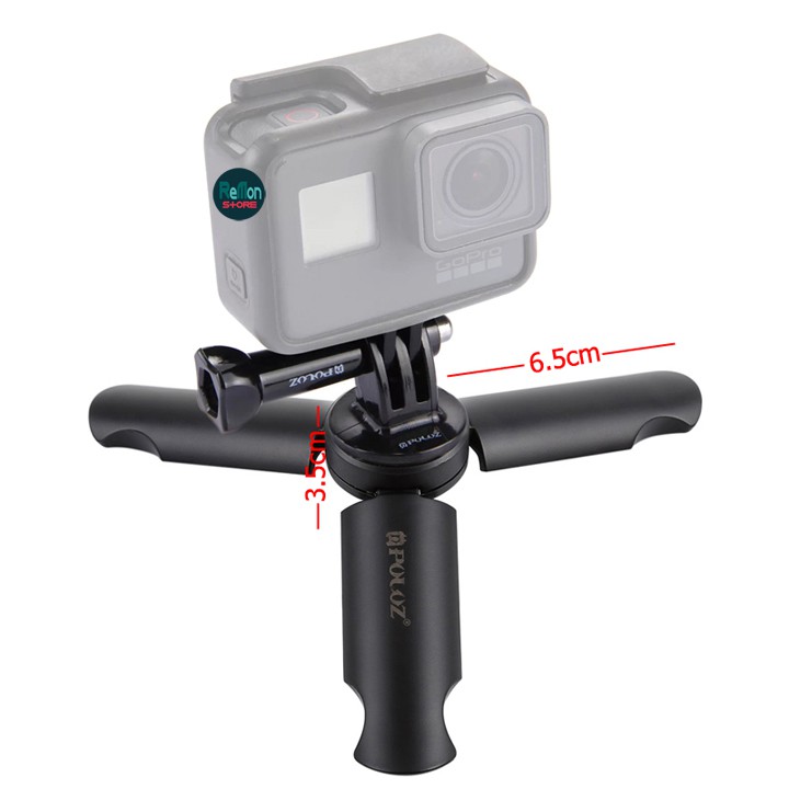 Tay cầm quay phim đế 3 chân cho GoPro 8 7 6 5 4 giảm sốc khung hình Puluz + Vít  - Hàng chính hãng | BigBuy360 - bigbuy360.vn