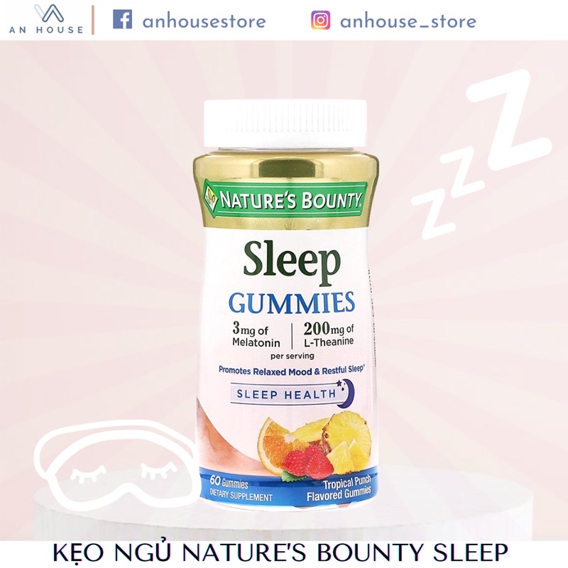 Kẹo ngủ Nature’s Bounty Sleep Gummies 60 viên