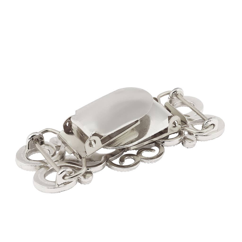 Kẹp cài áo khoác cardigan bằng hợp kim kẽm đính đá hình hoa màu xanh dương trọng lượng nhẹ