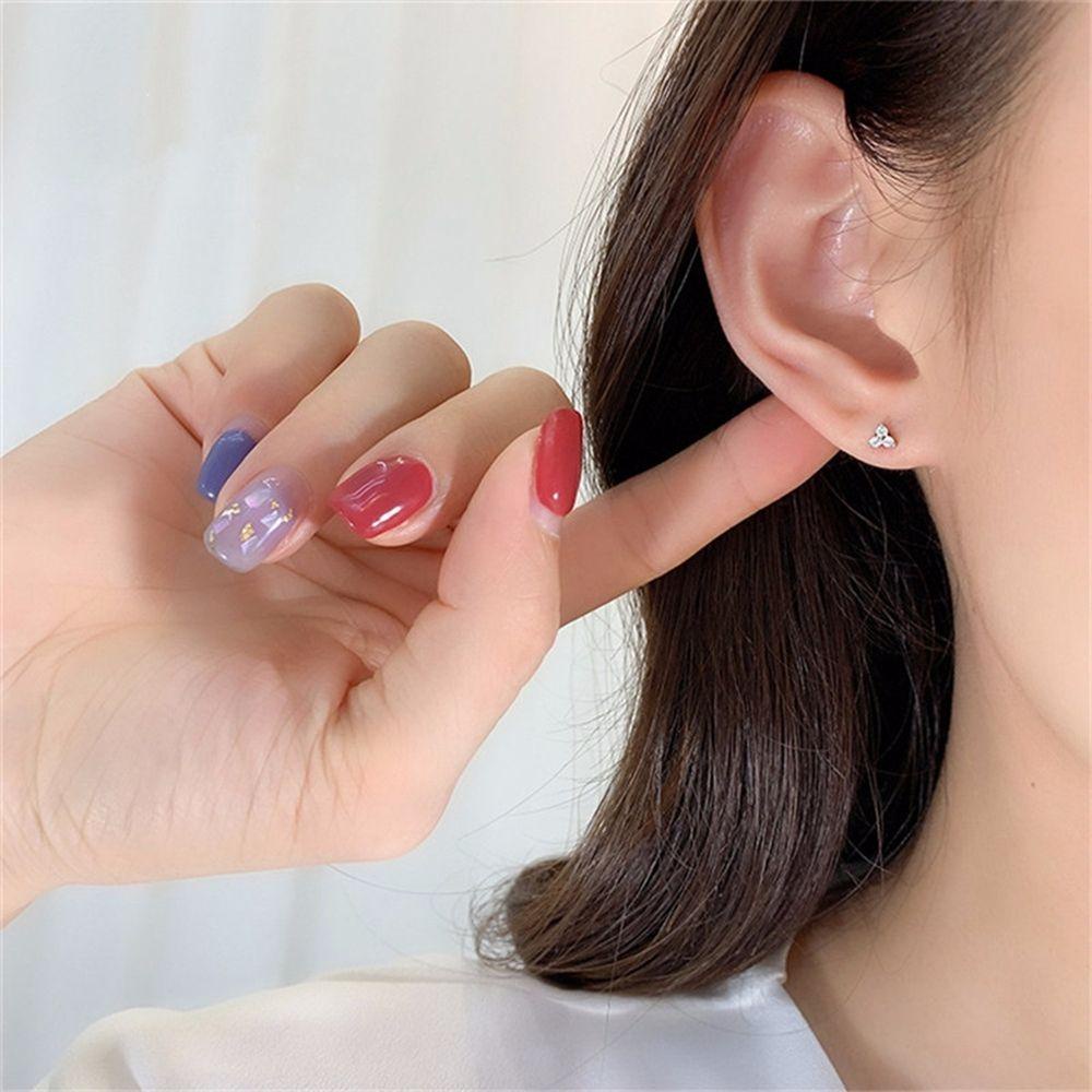 BACK2LIFE Khuyên Tai Nữ Trang Dáng Tròn Phong Cách Hàn Quốc