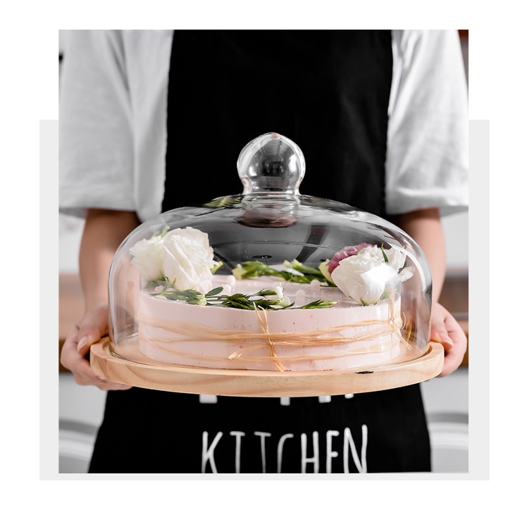 Khay gỗ lồng kính