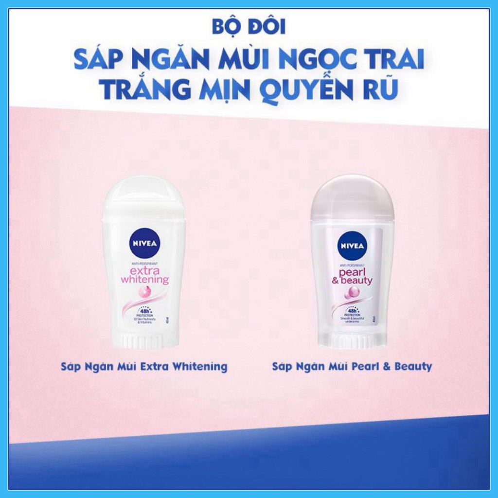 Sáp ngăn mùi Nivea trắng mịn giúp mờ vết thâm 40ml Npp Vy Store