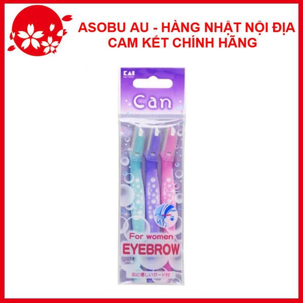 Set 3 dao cạo lông mày CAN KAI Nhật Bản