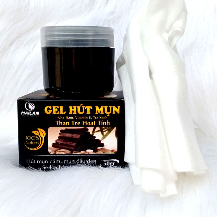 Gel Lột Mụn Than Tre Hoạt Tính 50g - Tặng 5 Giấy Mặt Nạ Lột Mụn