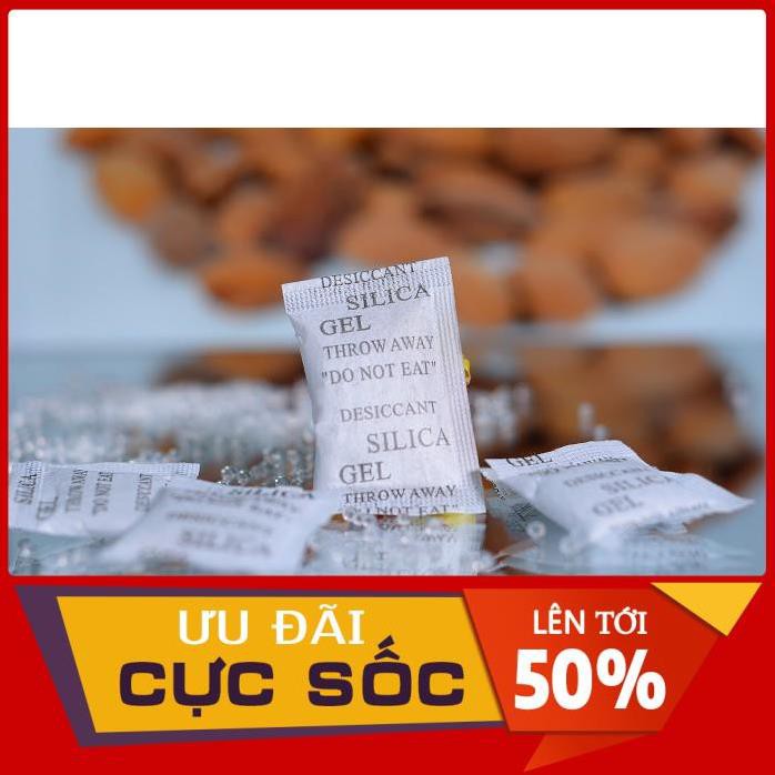 [MUA NHANH KẺO HẾT] Gói hút ẩm treo container, tủ quần áo, nhà kho Silica gel có móc loại 1000gram (4 túi)