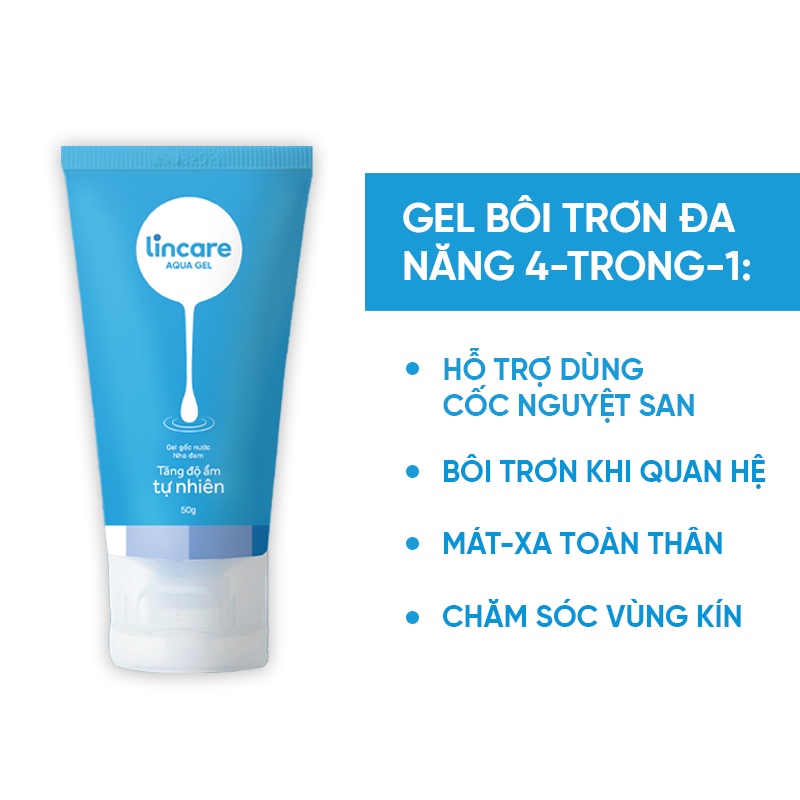 Cốc nguyệt san Lincup và Gel bôi trơn Lincare Aqua Gel