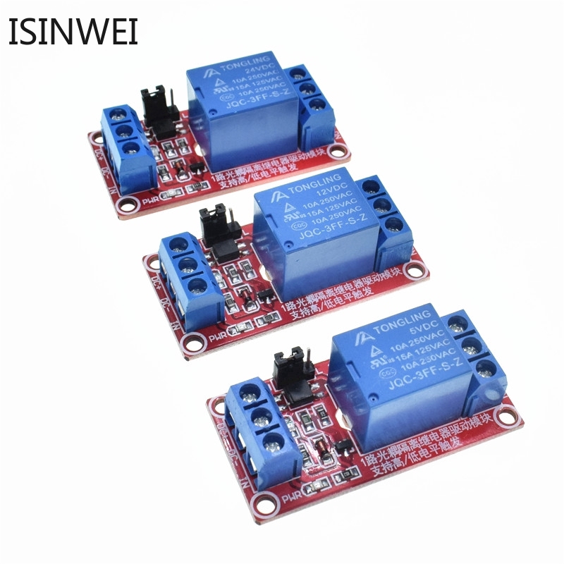 Mô đun rơ le bán dẫn 1 kênh 5V/12V/24V với phần tử cách ly quang mức cao/thấp cho Arduino