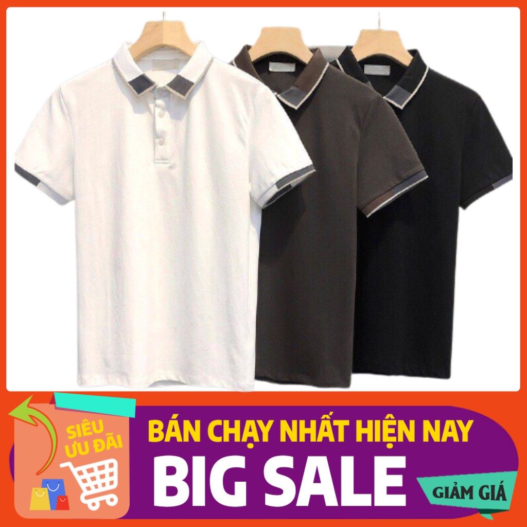 [Mua 3 giảm 50K,Giá Sỉ Tận Gốc ] Áo Polo Nam, Áo Thun Vải Cá Sấu Cotton Cổ Bẻ Viền, Tay Ngắn Trơn, Chuẩn Form, Sang Trọ