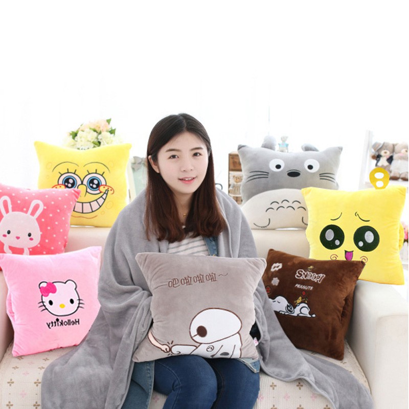 Bộ Chăn Gối Văn Phòng 3 Trong 1 Hình Totoro Xinh Xắn