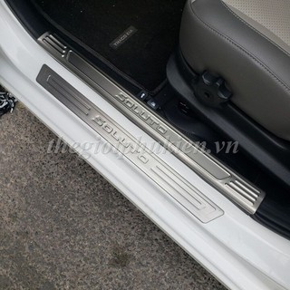 Ốp bậc cửa xe kia soluto,nẹp bước chân xe soluto inox sáng bóng