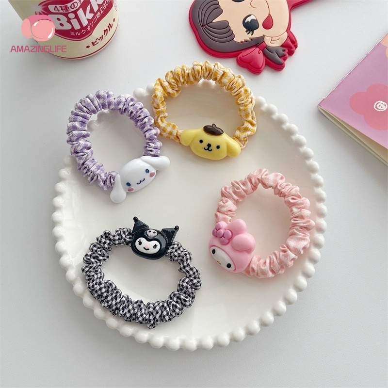 Dây Buộc Tóc Cỡ Lớn Họa Tiết Hoạt Hình Phong Cách Hàn Quốc Xinh Xắn