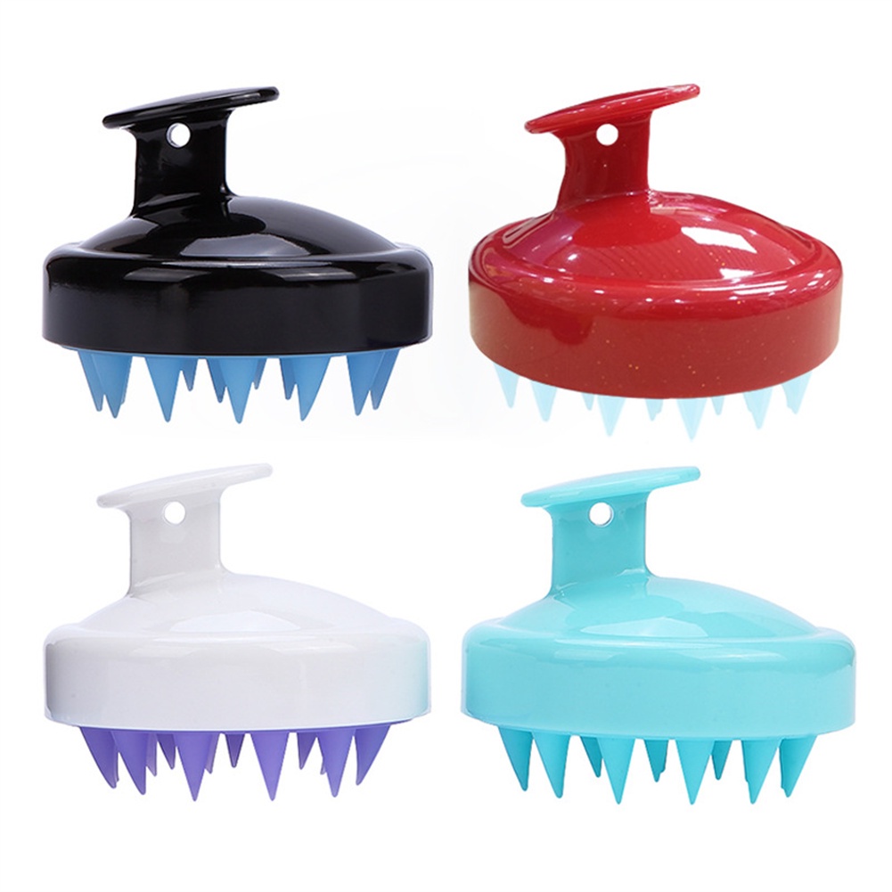 Nhật Bản Silicone Massage Da Đầu Dầu Gội Đầu Bàn Chải Tắm Sạch Tẩy Tế Bào Chết Lược Giặt Bàn Chải Tóc Bri
