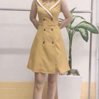 Đầm cổ bẻ sale 180k