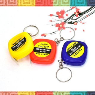 🍄 Móc khóa thước đo mini 1 mét nhiều màu