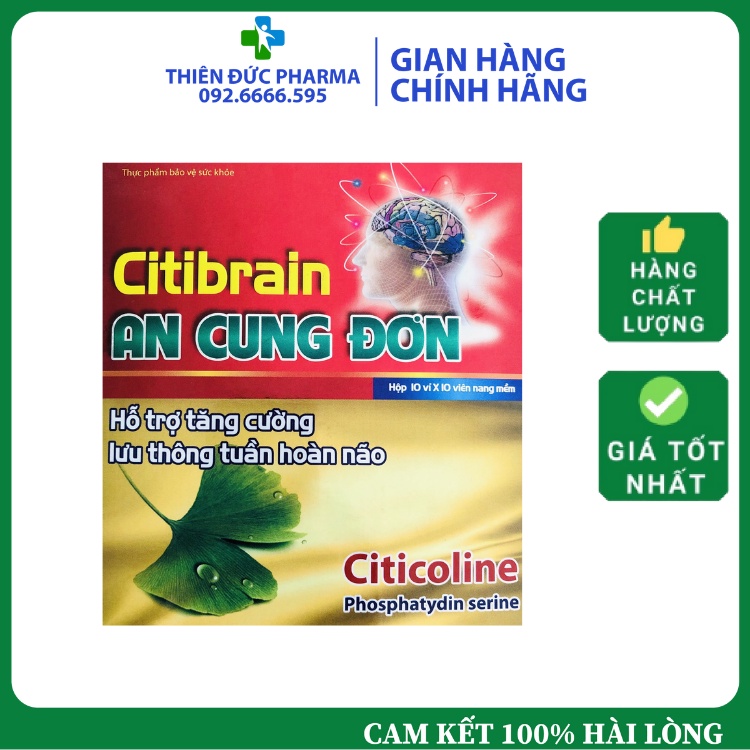 Citibrain – An Cung Đơn Hỗ Trợ Giảm Chóng Mặt, Ù Tai, Nhức Đầu, Suy Giảm Trí Nhớ