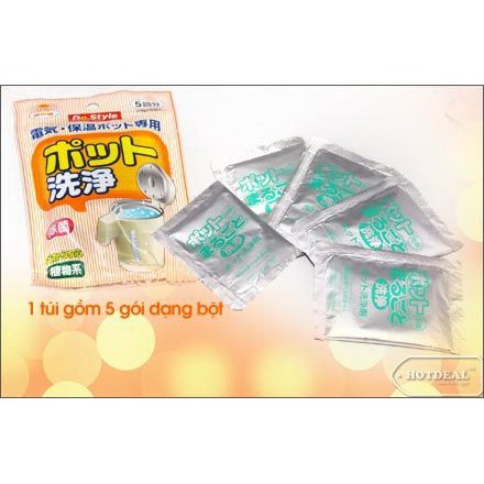 Set 3 gói khử cặn bình/ấm đun nước