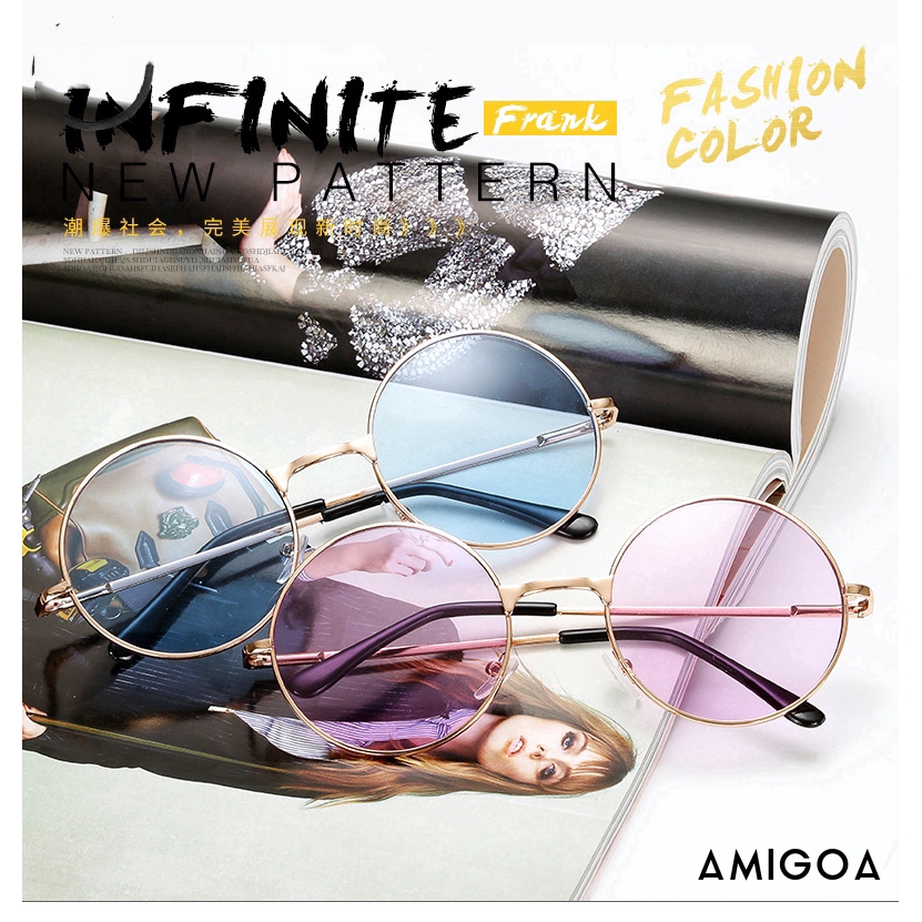 ✨✨Mắt Kính Gọng Tròn Nhiều Màu Phong Cách Retro