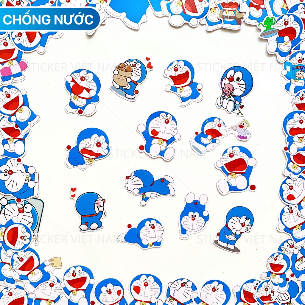 [ Doraemon Sticker ] Mèo Máy Thông Minh Chống Nước Dễ Thương Dán Trang Trí Siêu Bền | Sticker Việt Nam