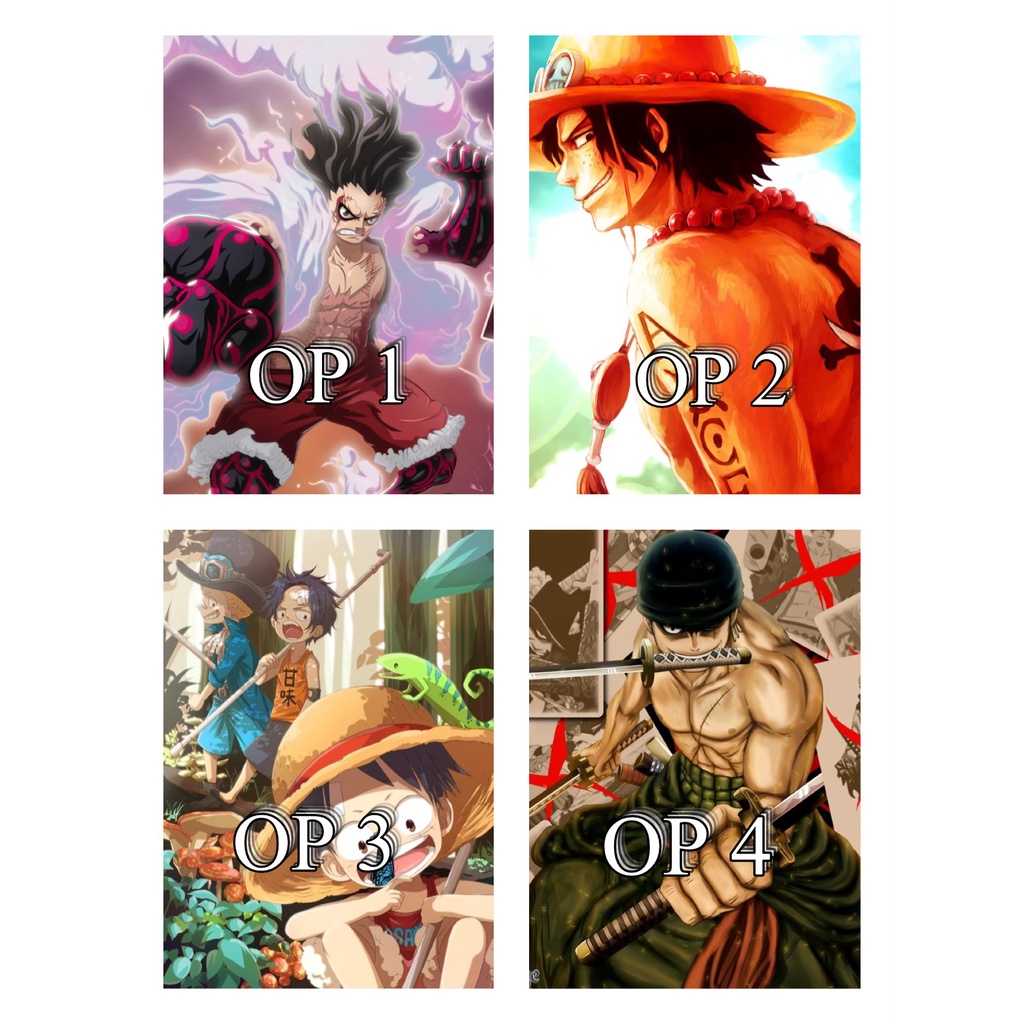 POSTER ONE PIECE GIẤY DECAL BÓNG CÓ MẶT KEO