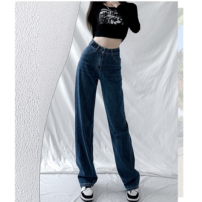 Quần Jean Ống Rộng Nữ Jean Ống Suông Thương Hiệu Aldore Phong Cách Ullzzang MSC2