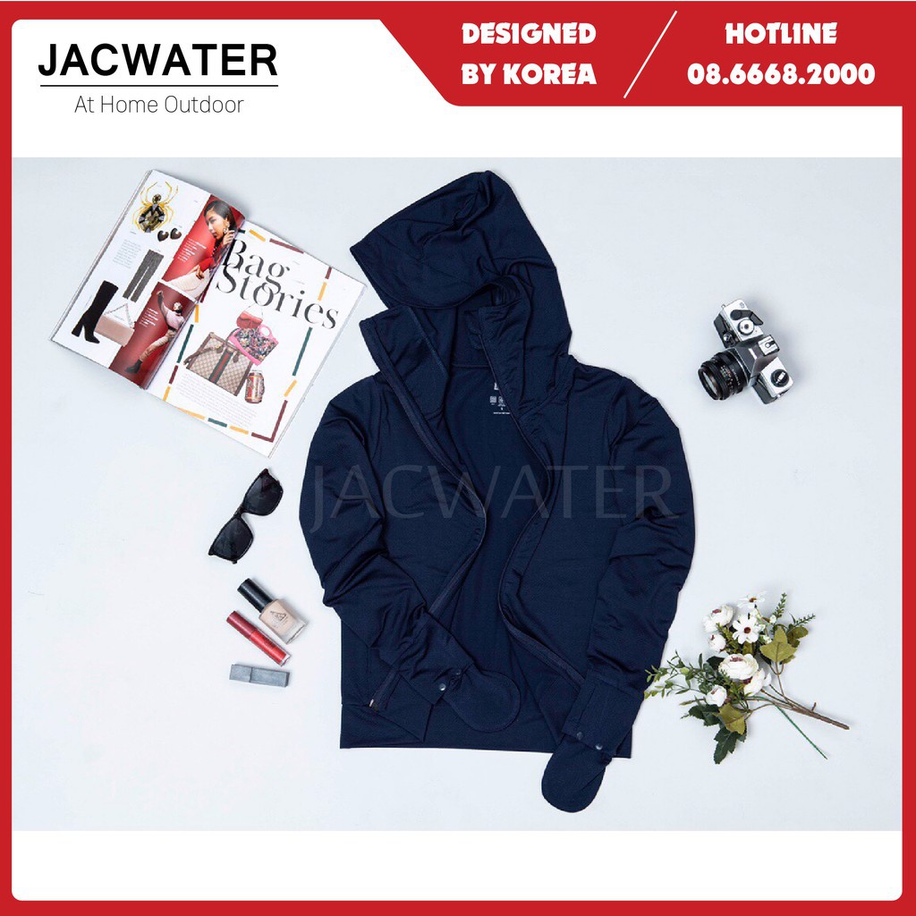 Áo chống nắng nữ 2 lớp dày dặn, vải thông hơi chống tia uv màu trơn thời trang Happylive