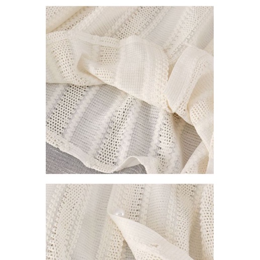 Áo Kiểu Tay Dài Cổ Búp Bê Phối Ren Thời Trang 9341