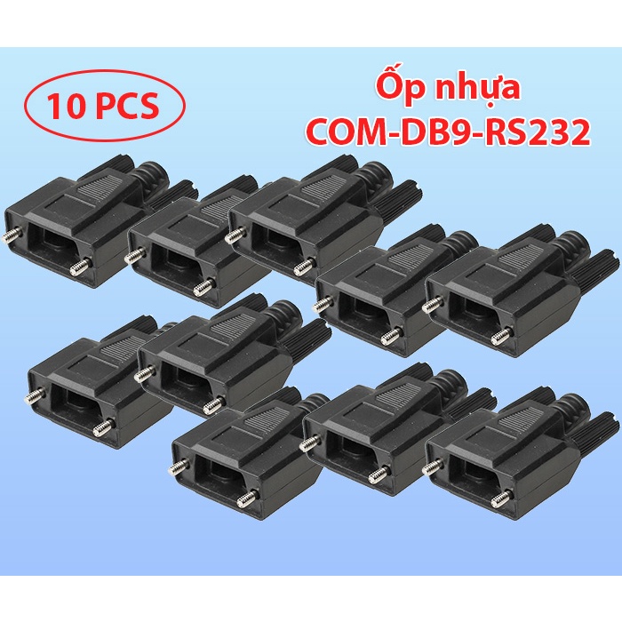Combo 10 vỏ ốp nhựa COM DB9, DB15 (3 hàng). Dùng cho đầu nối, hàn Cáp COM DB9 RS232 RS442 hoặc Cáp DB15 loại 3 hàng chân