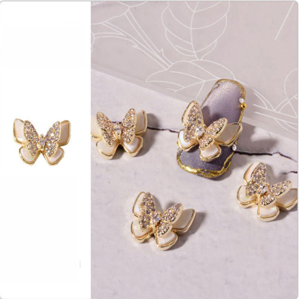 Phụ Kiện Trang Trí Móng Tay Hình Nơ Bướm 3D Thời Trang Dành Cho Nữ