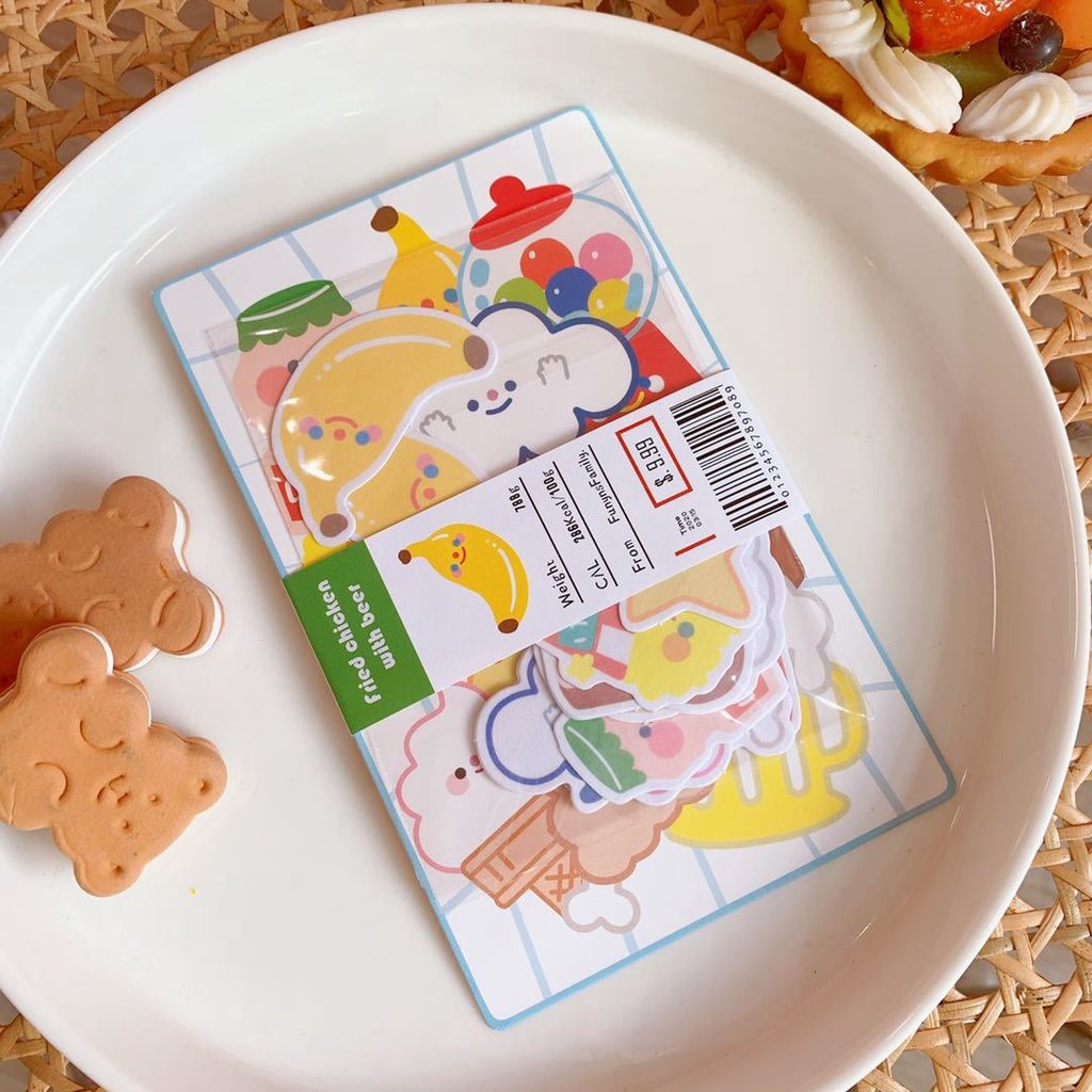 Set sticker dán trang trí siêu xinh phong cách cute