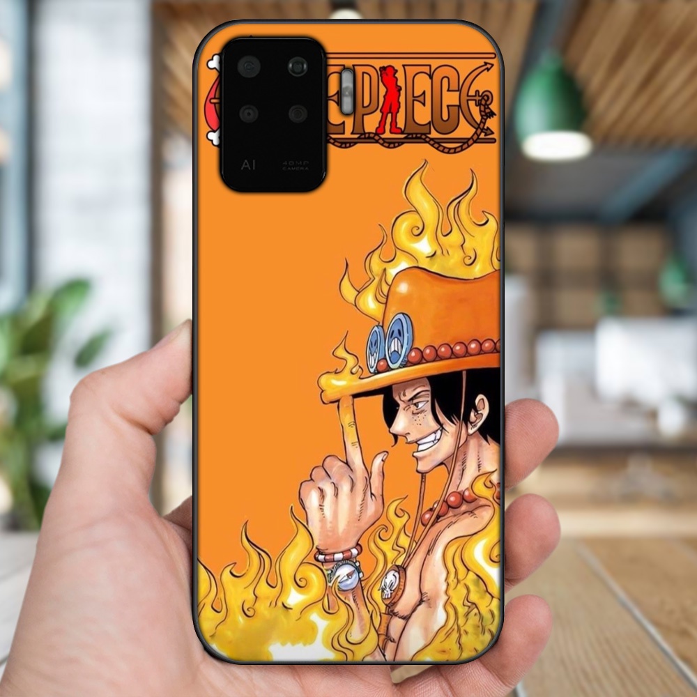 Ốp lưng Oppo A94 viền đen in hình Ace One Piece