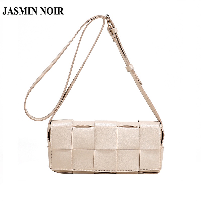 Túi Đeo JASMIN NOIR Chéo Nắp Gập Đan Sợi Dành Cho Nữ