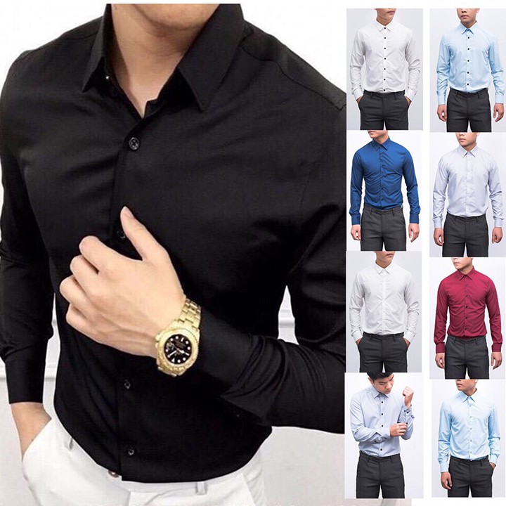 Áo Sơ Mi Nam Dài Tay Hàn Quốc Cao Cấp