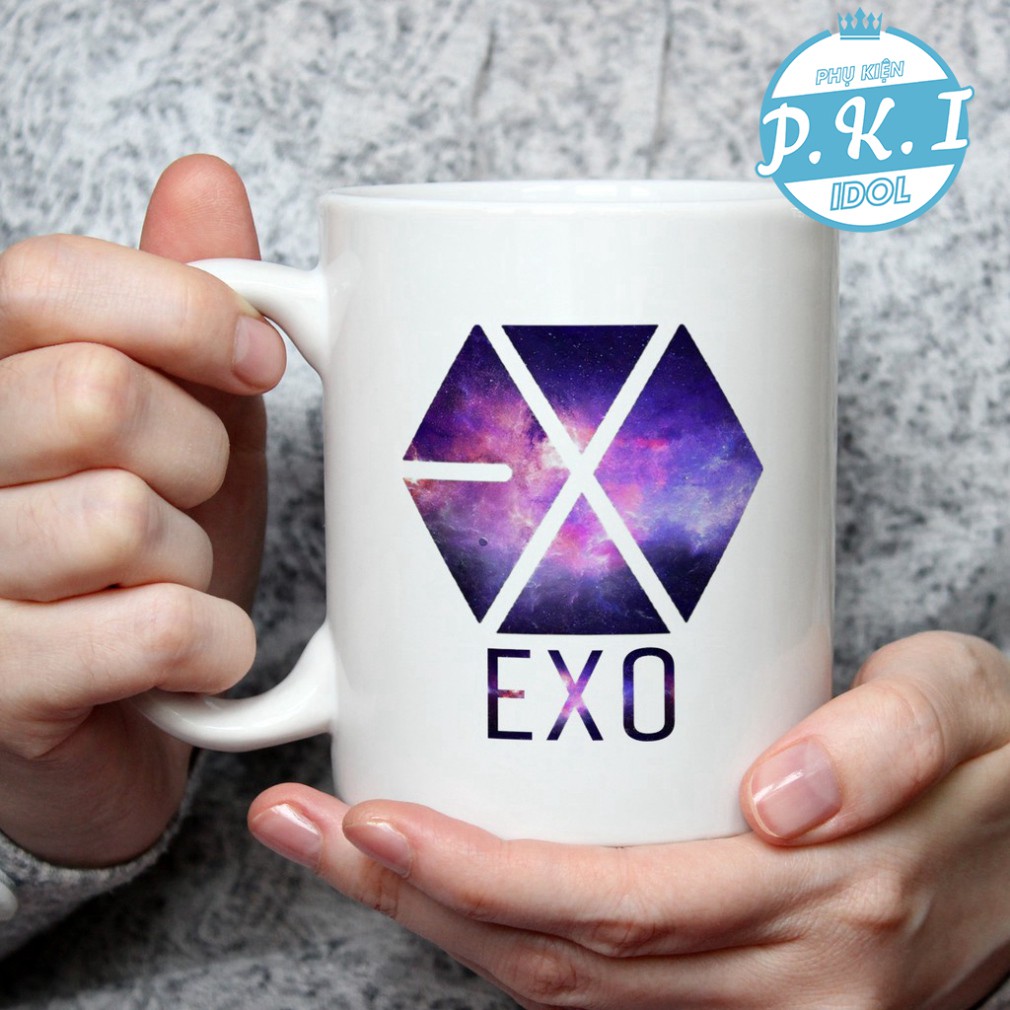 Cốc Sứ In Logo EXO GALAXY Siêu Ngầu - QUÀ TẶNG K-POP